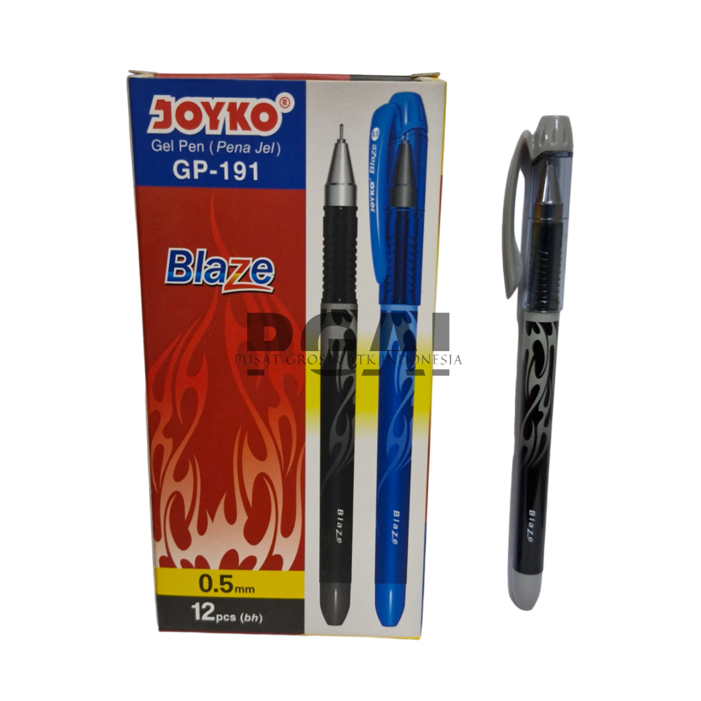 

BOLPOIN PULPEN GEL PEN JOYKO GP-191 0.5 MM TINTA HITAM 1 PACK ISI 12 PCS