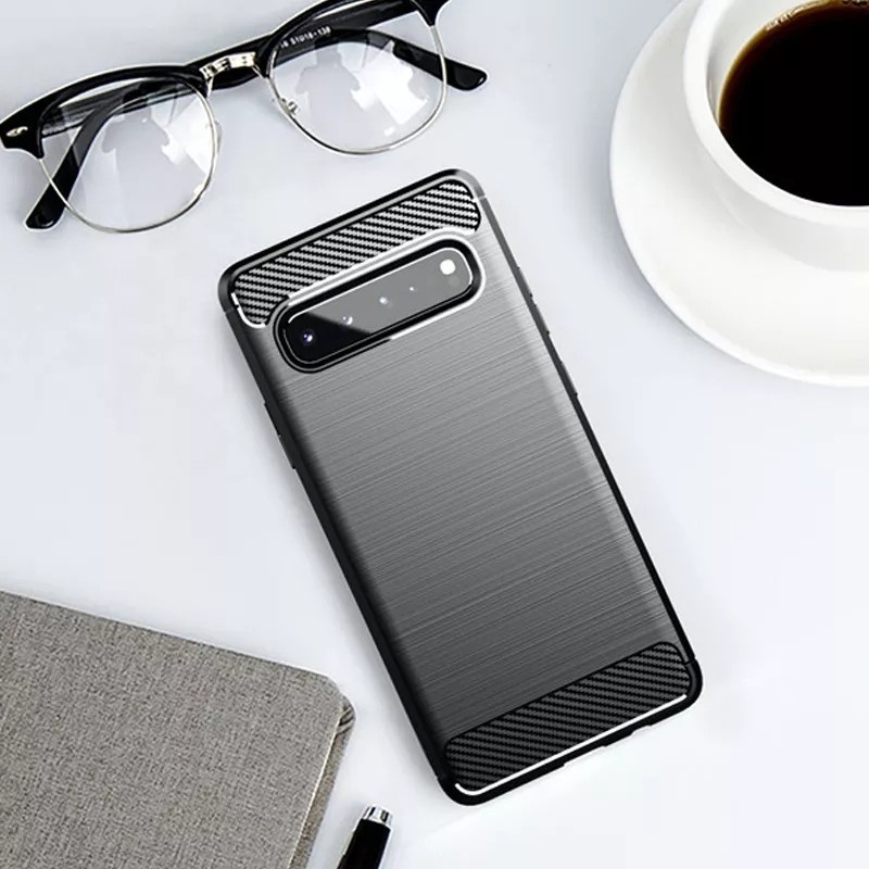 CASE SAMSUNG S10 / S10 PLUS / S10E / S10 LITE CARBON RUGGED BUMPER ARMOR ANTI SHOCK ORIGINAL