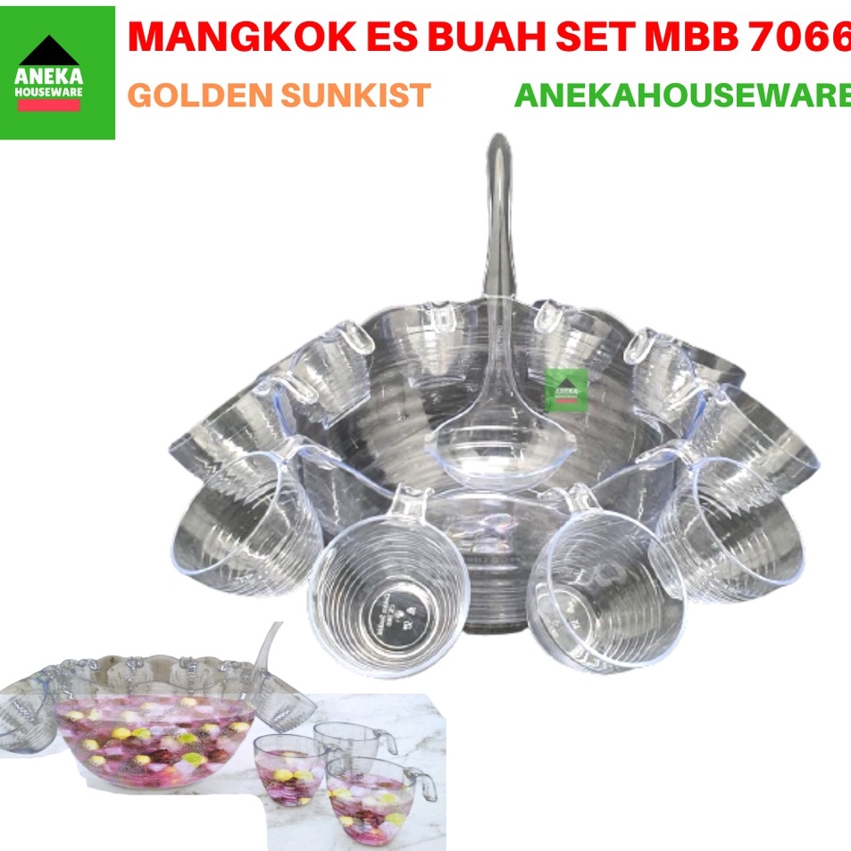 Bayar Di Tempat Mangkok Sop Buah Tempat Es Buah Set Gelas Golden Sunkist