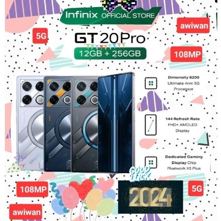 Promo Infinix GT 20 pro 5G ram12/256(ram12+12gb)Grs resmi