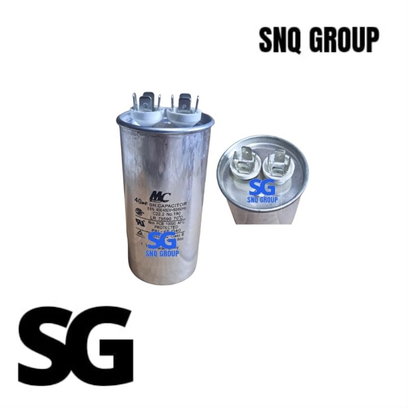 Capasitor ac 1,5 PK 40 uf MC - Kapasitor MC 40 mikro untuk AC 1,5pk LG, samsung, daikin, gree, chang