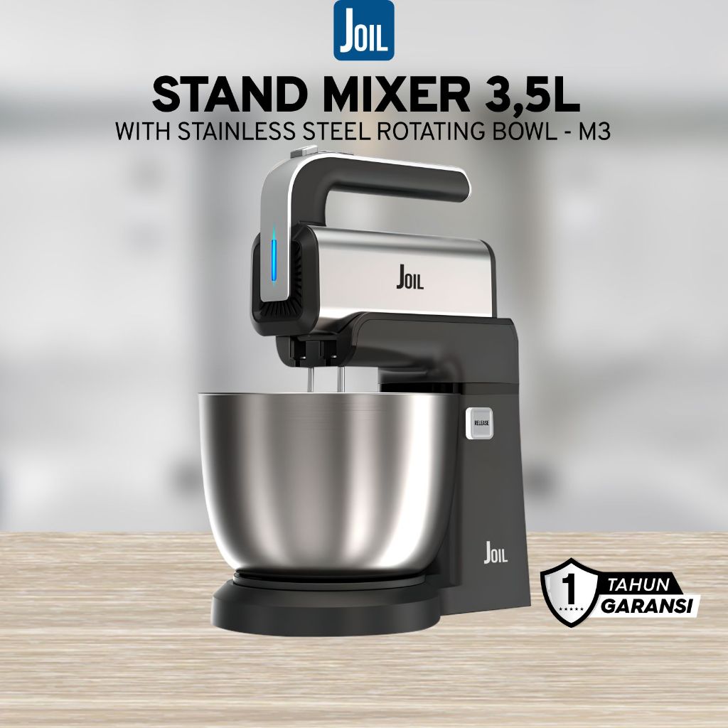 Turbo Joil M3 Mixer 2-in-1 Stainless Steel 5 Speed & Turbo Stand Mixer