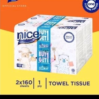 Nice Towel Multifold 160 sheets - tisu dapur nice -tisu towel