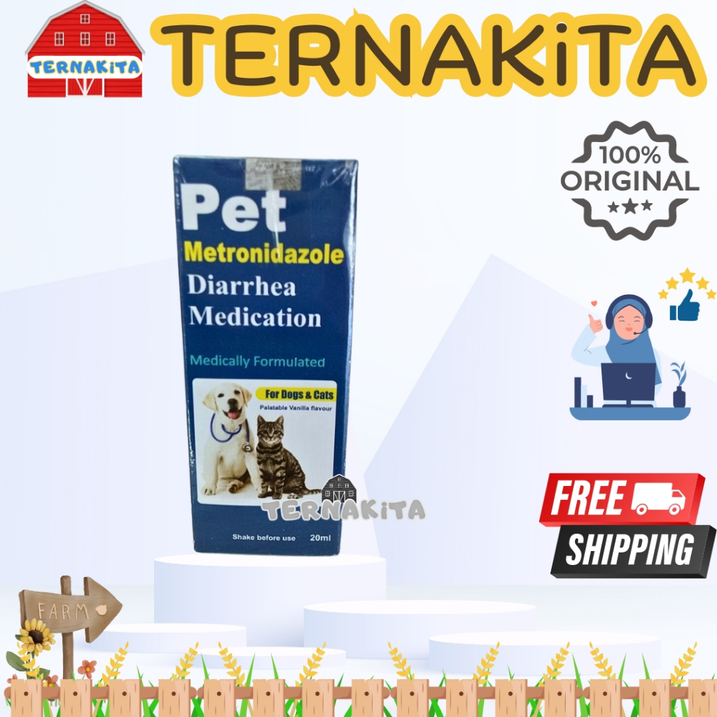 PET METRONIDAZOLE TETES RAID ALL HEWANPEDIA - Obat Diare Anjing Kucing Kelinci Pencernaan Metronidaz