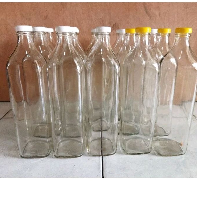 WIJEN 750, BOTOL KACA KOTAK 750ML POLOS, BOTOL MINYAK, BOTOL SIRUP