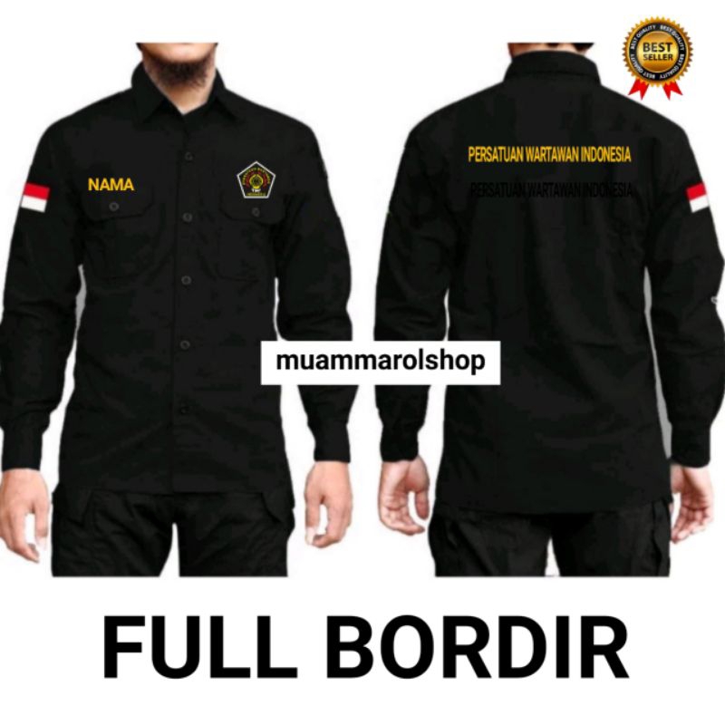 kemeja pwi wartawan Indonesia full bordir
