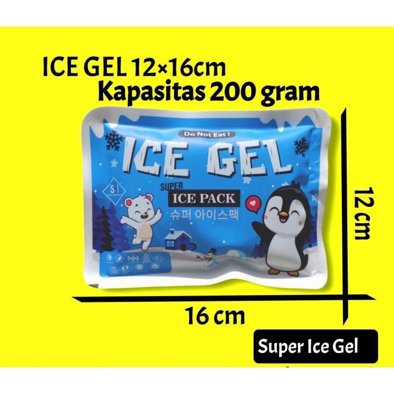 Ice Gel Pack 200gr size 12x16cm - PENDINGIN TAHAN LAMA - ice gel kipas angin ac air cooler - ice gel
