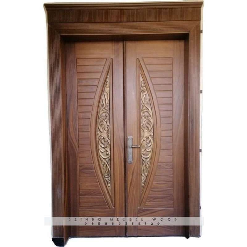 PINTU UKIR - Pintu Minimalis Mewah Kayu Jati | 08RMW