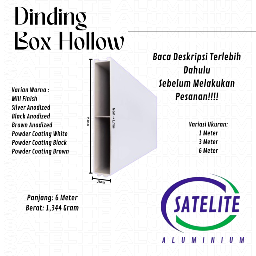 DINDING BOX HOLLOW ALUMINIUM DINDING HOLLOW ALUMINIUM DINDING BOX ALUMINIUM