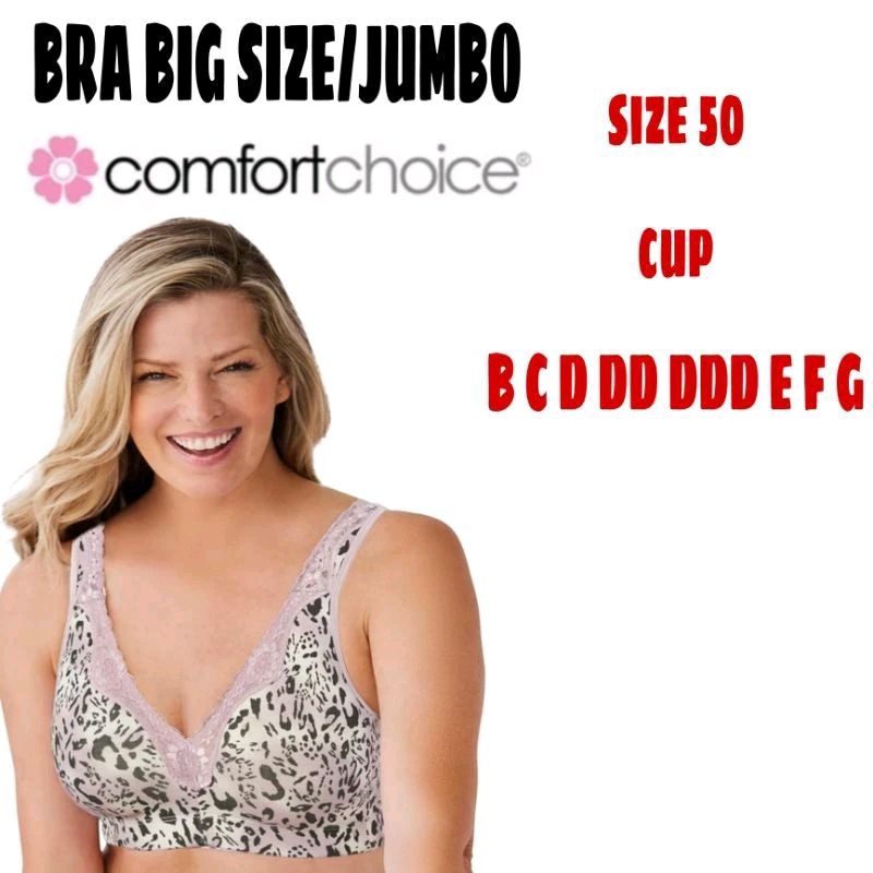 ANEKA BRA BIGSIZE JUMBO NON WIRED NON PADDED SIZE 50 BRANDED EXPORT.