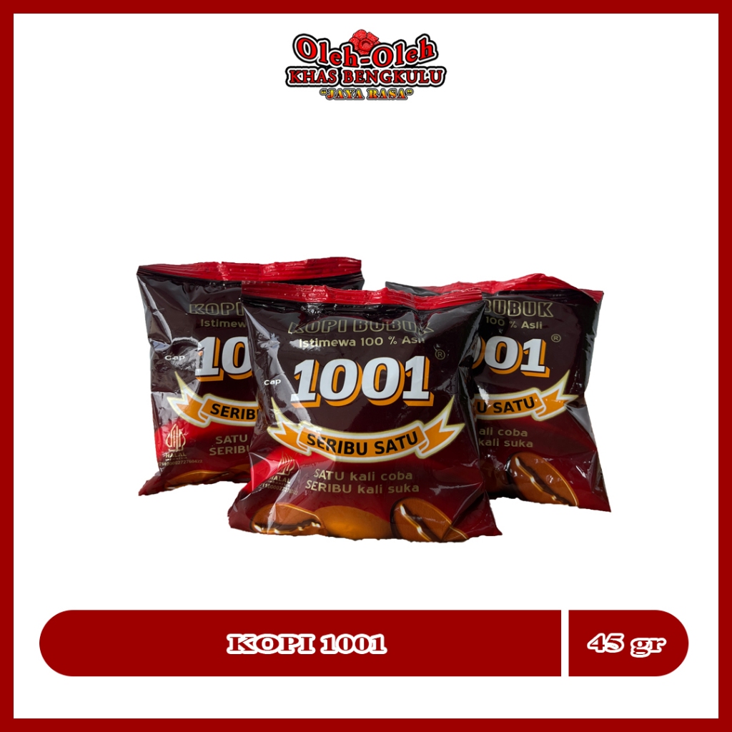 

KOPI ROBUSTA 1001 BENGKULU / NETTO 45gr / OLEH OLEH KHAS BENGKULU / MAKANAN KHAS BENGKULU