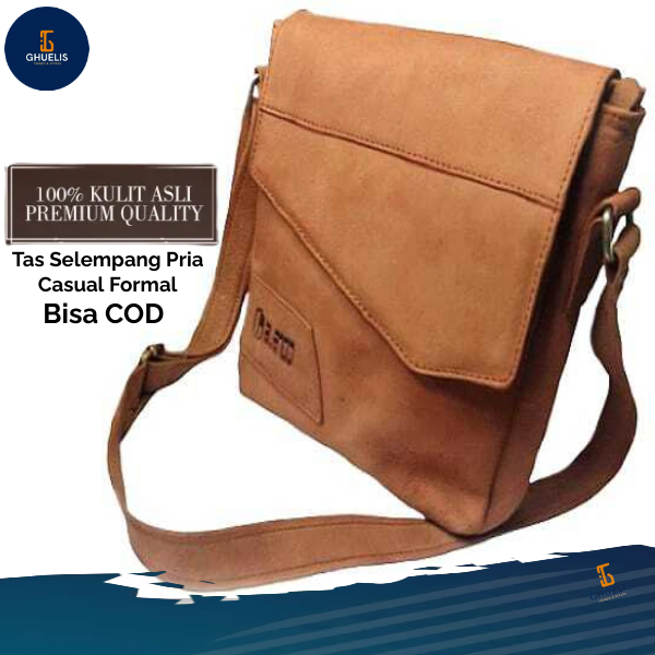 TAS KULIT SAPI PRIA ORIGINAL 100% TAS SELEMPANG
