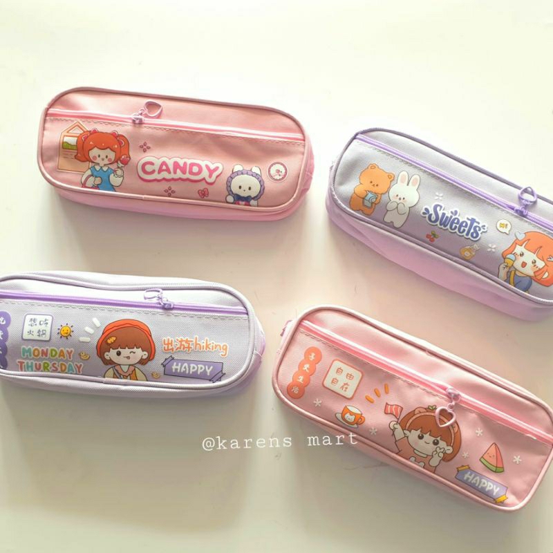 

(Bisa COD) Tempat Pensil / Kotak Pensil Resleting Warna Pastel