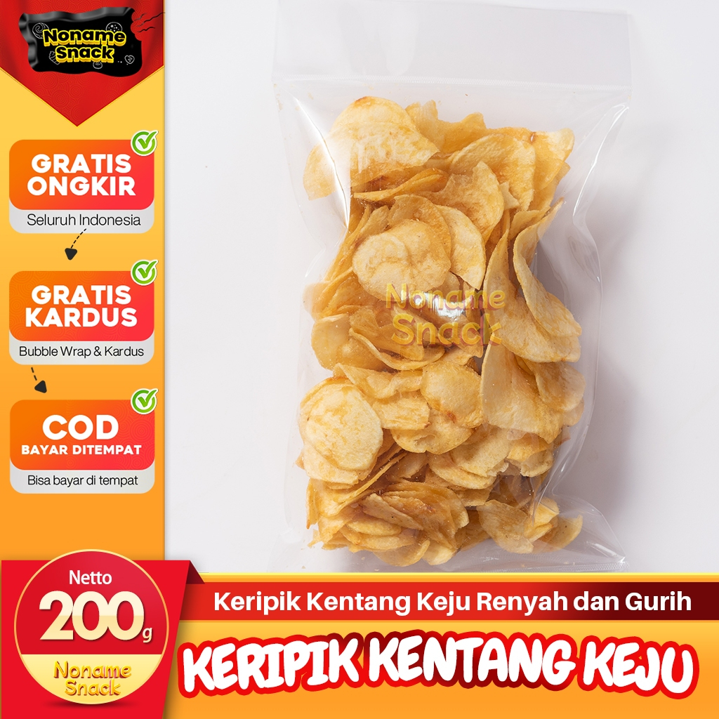 

NoName Snack - Keripik Kentang Keju Cemilan Asin Grosir 200gr