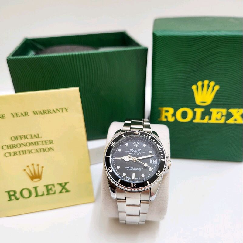Jam Tangan Wanita Rolex Anti Air Rantai R-26796 Tanggal aktif Free Box,Kartu Dan Box Original