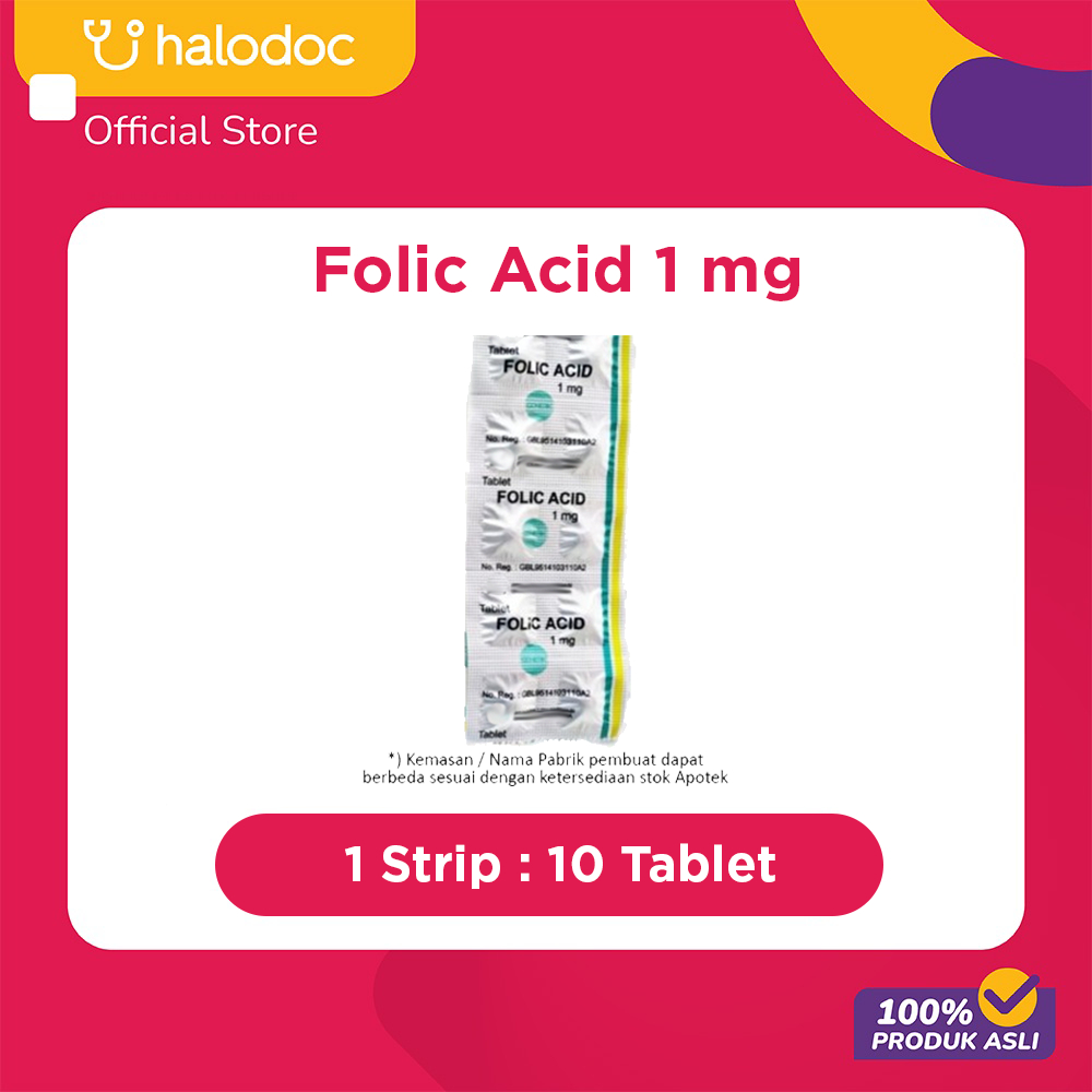 Asam Folat / Folic Acid 1 mg 10 Tablet