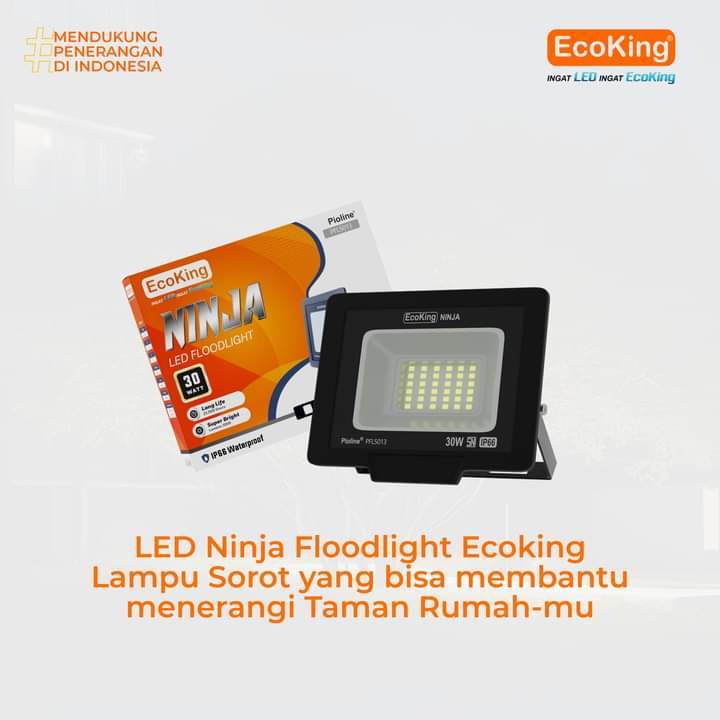 Lampu Sorot Ninja EcoKing Led Flood LIght NInja Cahaya Putih
