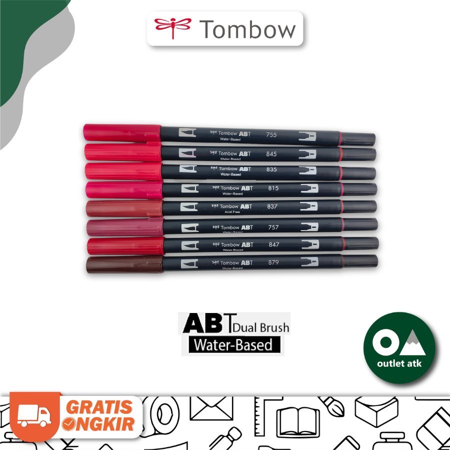 

Tombow ABT Dual Brush Pen - Red Series (Merah)