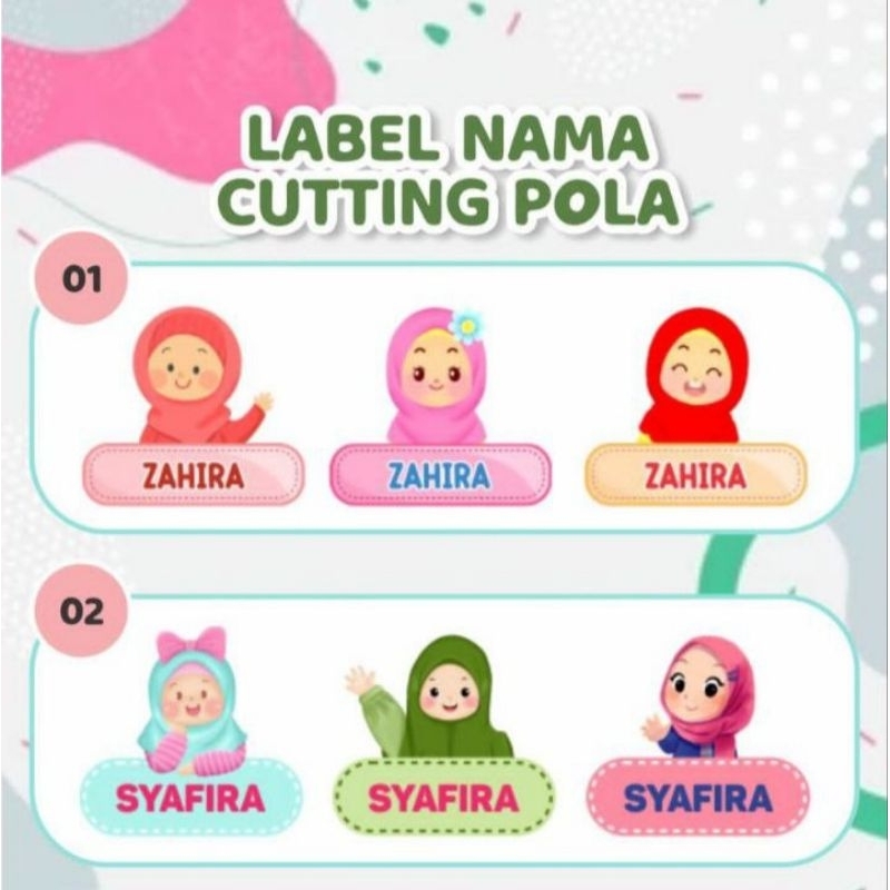 

Label Nama Sekolah Cutting Stiker Isi 50-80pcs