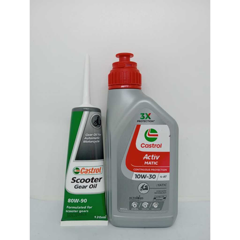 Paket Oli Castrol Matic 10W 40 800ml + Oli Gardan Castrol 120ml
