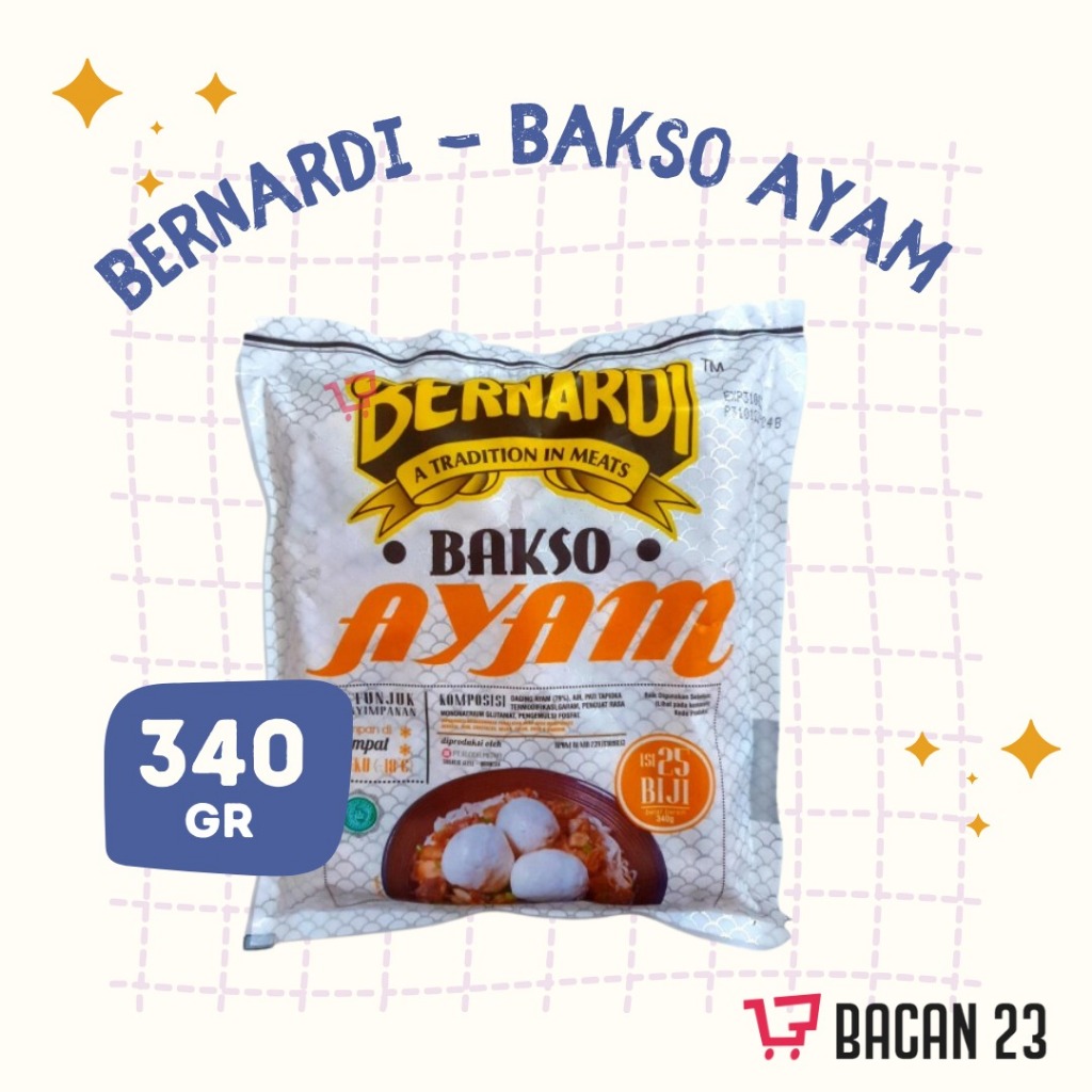 

Bernardi Bakso Ayam (340 gr) Bakso Bernardi Frozen Food