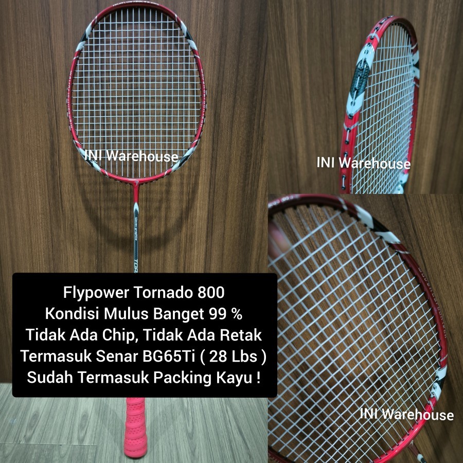 BEKAS - Raket FLYPOWER Tornado 800 Badminton Racket Bulutangkis Original Mulus Seperti Baru