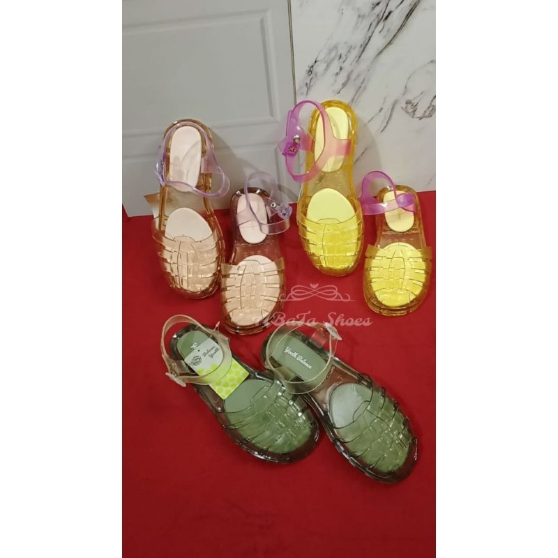 sandal sepatu jelly transparan wanita merk BALANCE