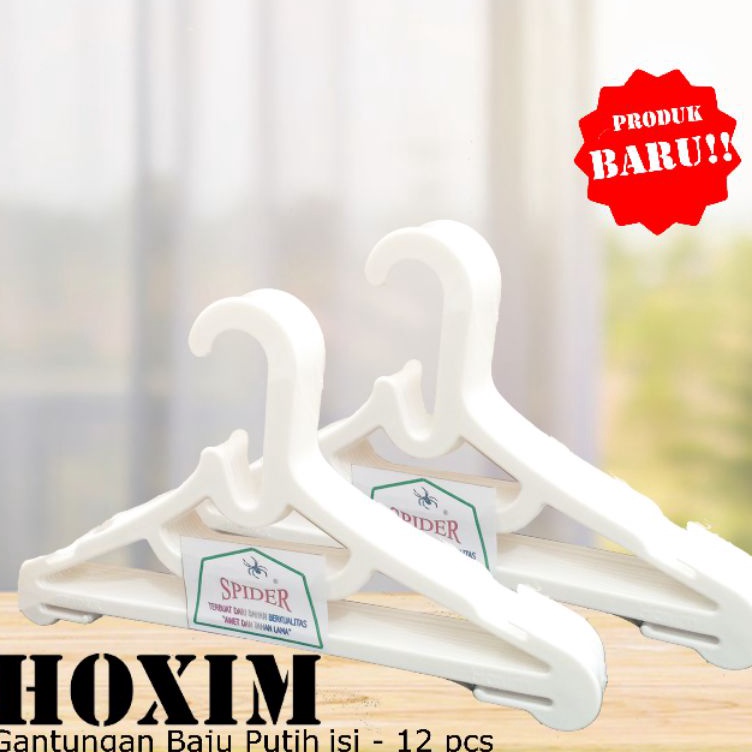 Gantungan Baju Plastik Putih HOXIM  gantungan baju  hanger plastik