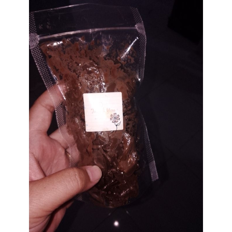 

keripik pisang coklat lumer kemasan pouch