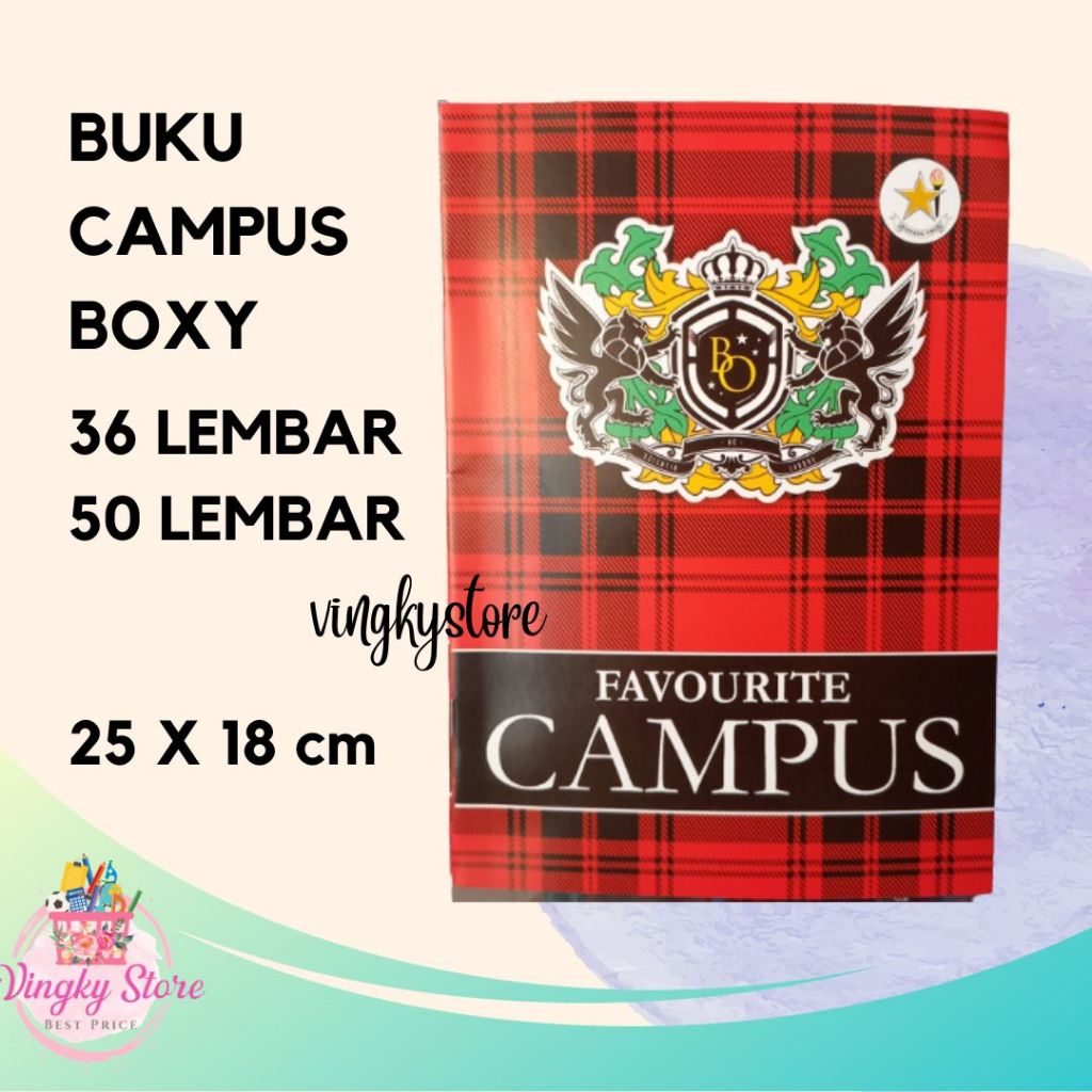 

Buku Tulis Campus Boxy Bintang Obor 50 Lembar / 36 Lembar