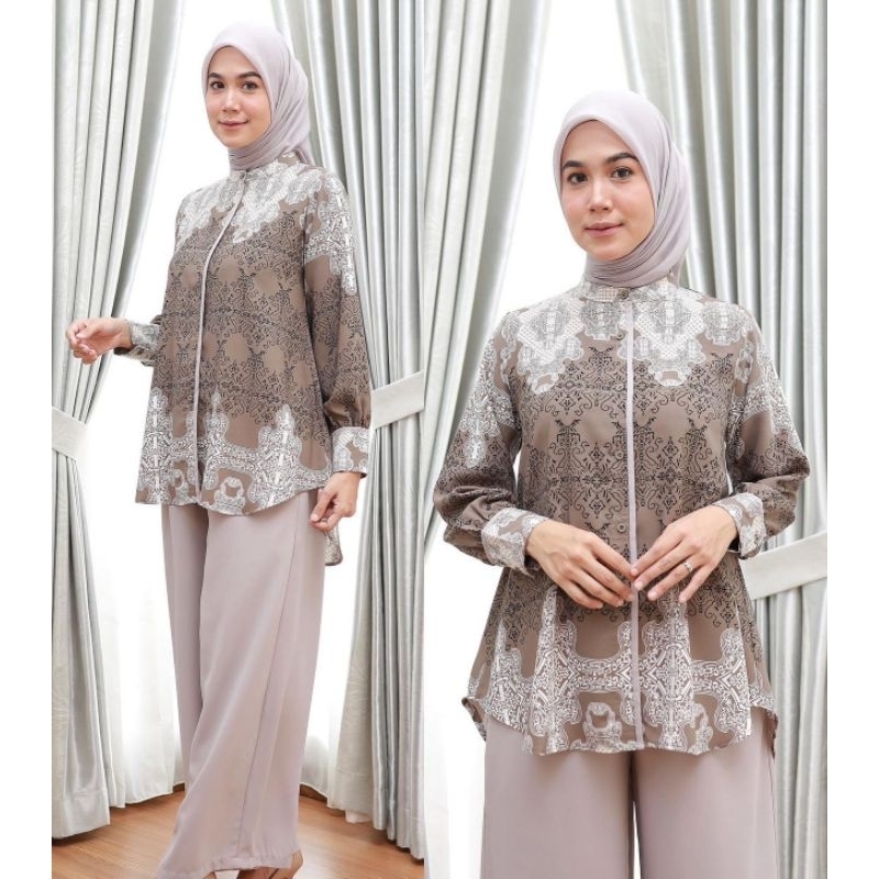 One set wanita ORI by disiko exclusive setelan blouse celana panjang wanita pesta Bahan Lionel Richi