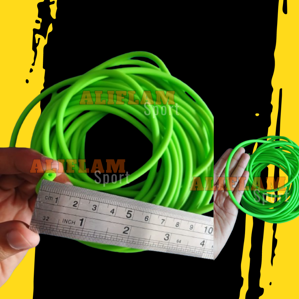 Karet Ketapel Slingshot TEBAL 5mm 2050 Karet Elastis 5 mm METERAN Hijau Stabilo