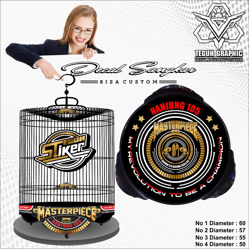 Stiker Sangkar Murai Batu Masterpice Nanjung 105