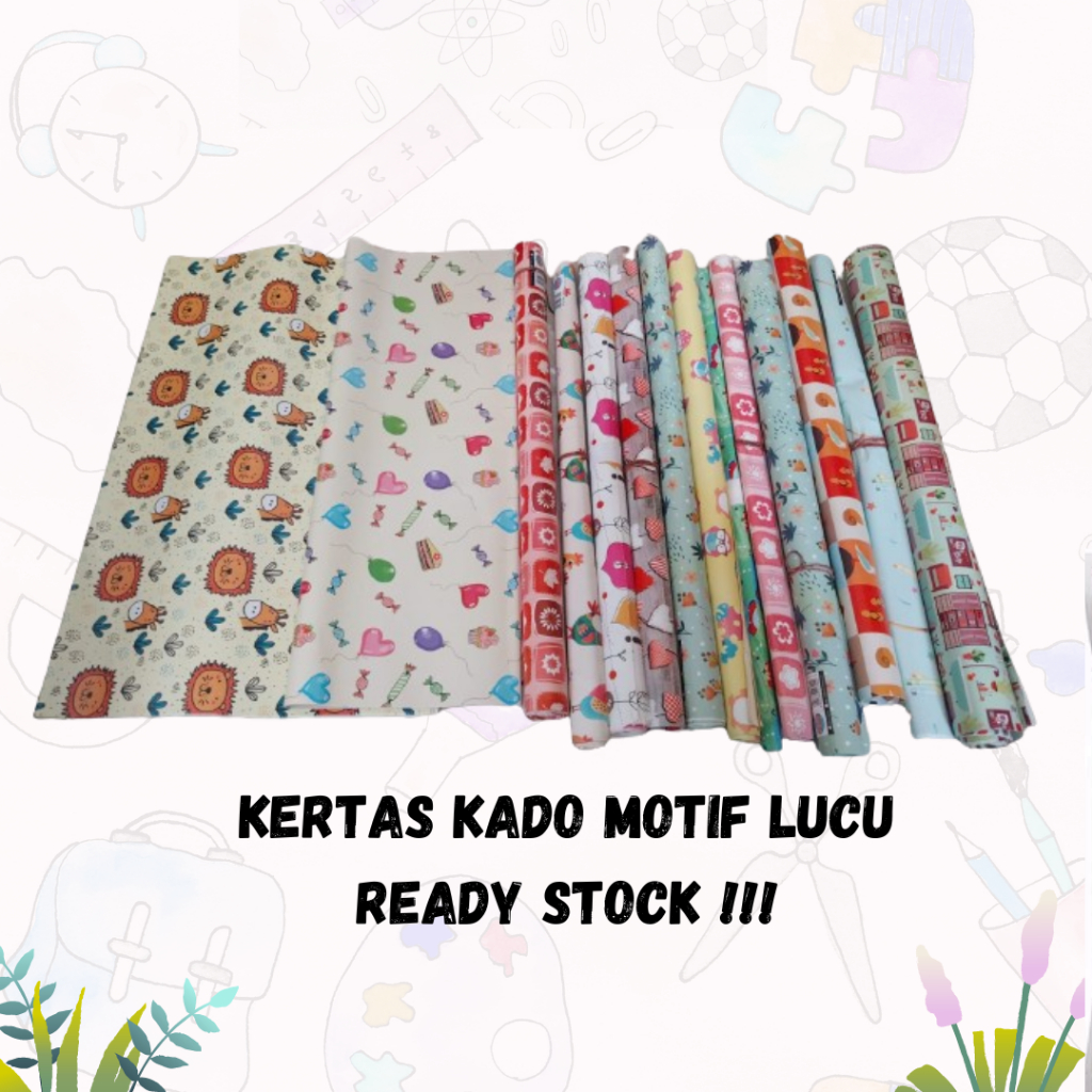 KERTAS KADO MOTIF / KERTAS KADO MOTIF LUCU / 223000 ( PCS )