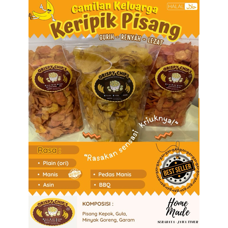 

Qrispy Chips / Banana Crispy / Keripik pisang