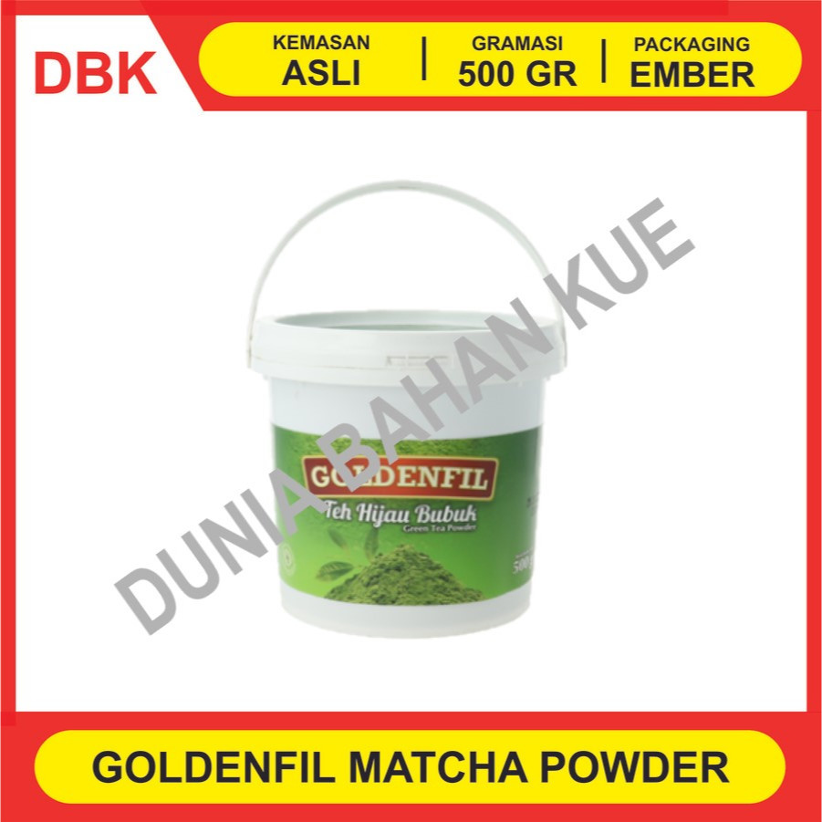 

PURE MATCHA POWDER GOLDENFIL 500 GR / MATCHA PREMIUM / BUBUK GREENTEA