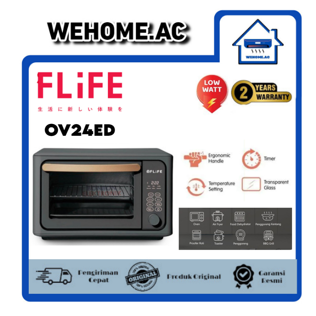 Air Fryer OV24ED Digital Air Fryer Toaster Oven FLIFE Air Fryer Digital