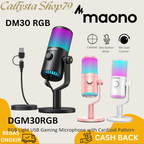 Maono DM30 RGB Audio Microphone Condenser