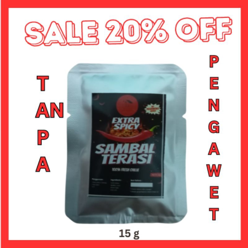 

Sambal Terasi Kemasan Ekonomis 30g Sachet HALAL