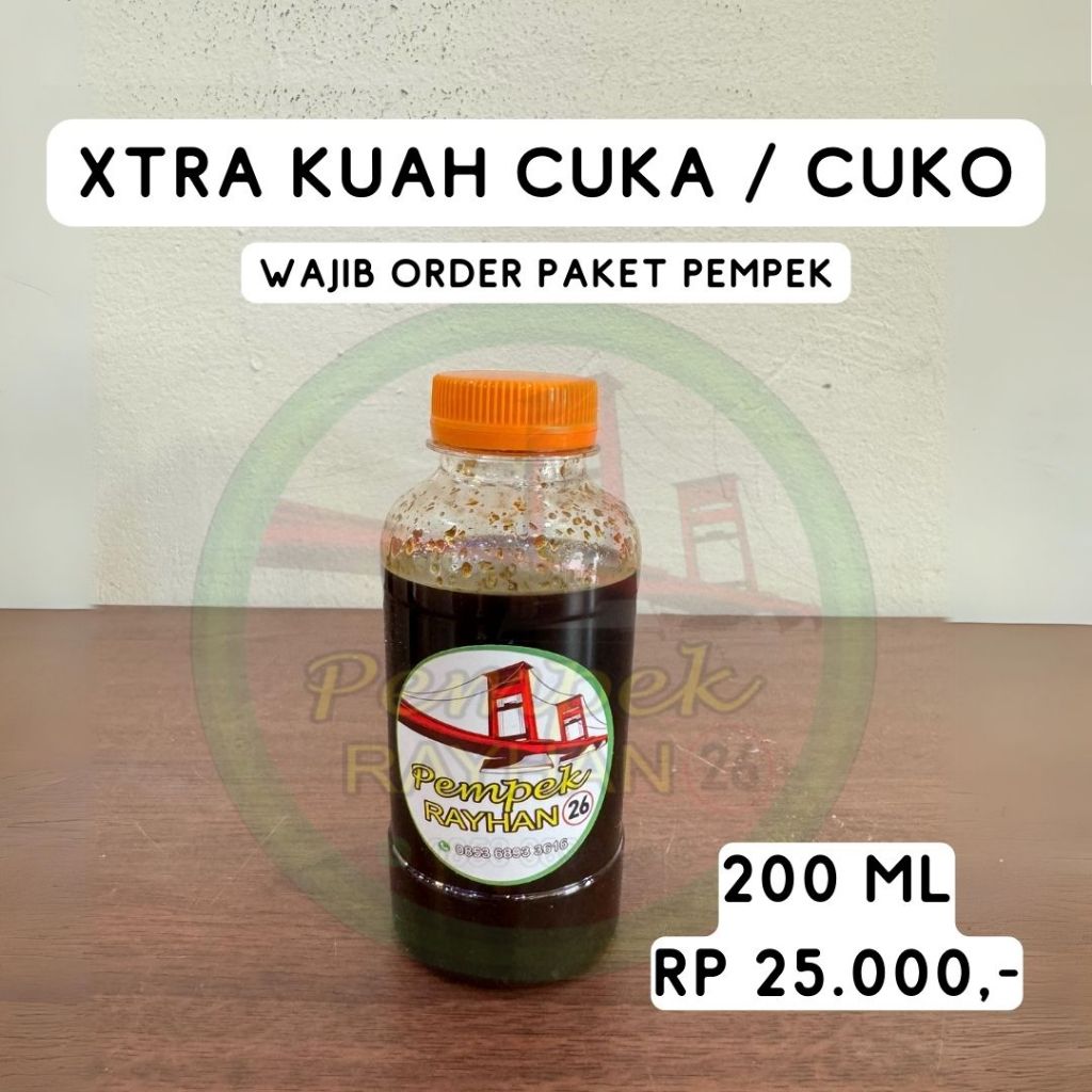 

Xtra Kuah Cuka / Cuko 200 ml | Pempek Rayhan 26 Ilir Palembang