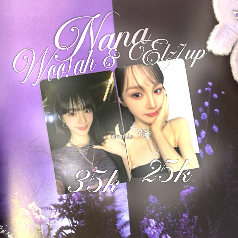 ㅤ ೀ Official Photocard  ͏.ᐟ Nana Elz7up / Wooah, album Photocard ˳♡