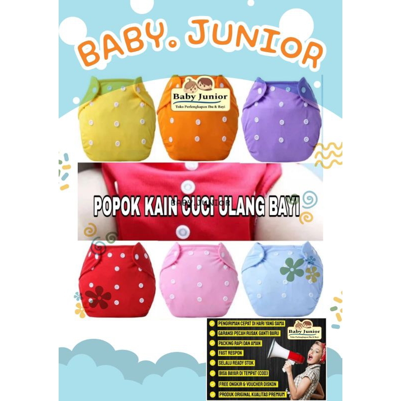 Popok Bayi Kain CuCi Ulang Ekonomis - Popok Bayi Kain Cuci ulang Berkancing