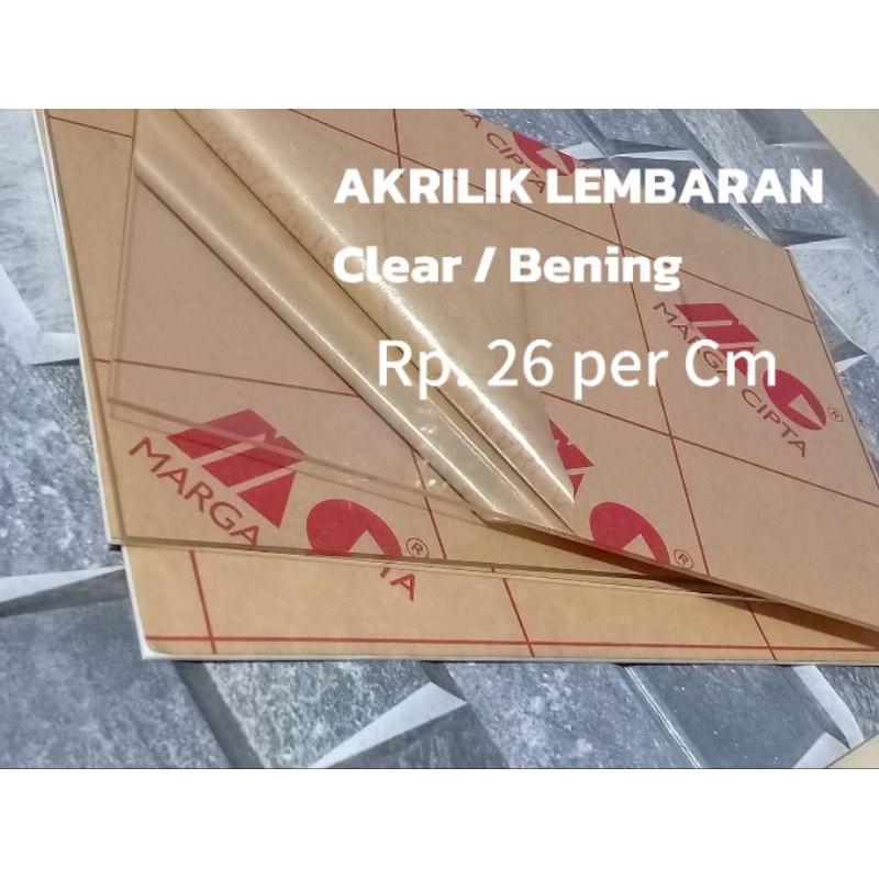 Custom AKRILIK LEMBARAN Bening / Clear tebal 2mm