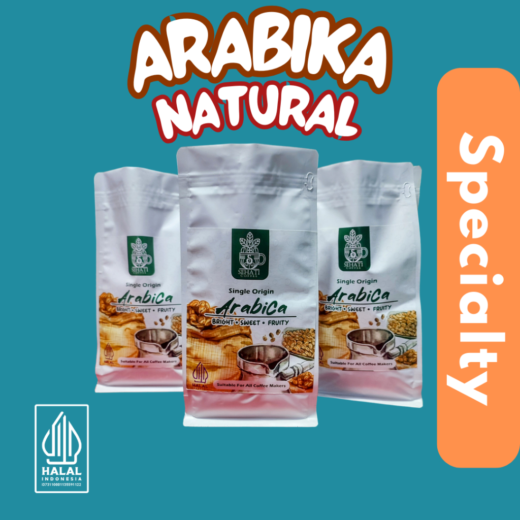 

Biji kopi Arabika Natural - Specialty 1/2 kg