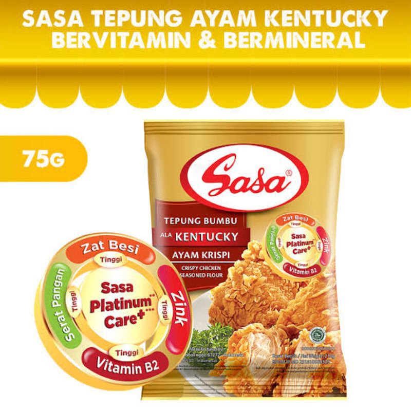 

Sasa Tepung Bumbu Super Crispy Kentucky 75gr Ayam Krispy