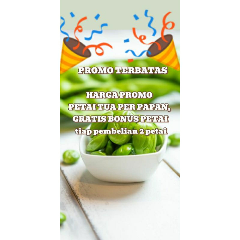 

Promo Terbaru Petai per papan, Gratis Bonus pete tiap pembelian 2 papan /pete//pete padi/Lalapan/Sayur segar/Makanan enak/Biji bijian/Petai mantul//petai enak//Sayur murah