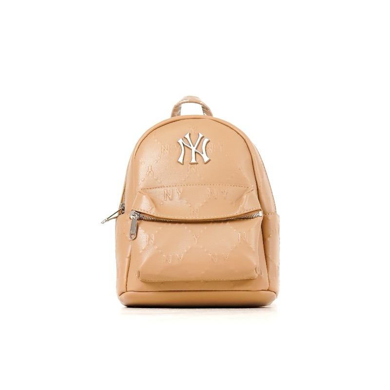 TAS MLB NY MONOGRAM LEATHER TAUPE BEBEBOO BACKPACK BAG