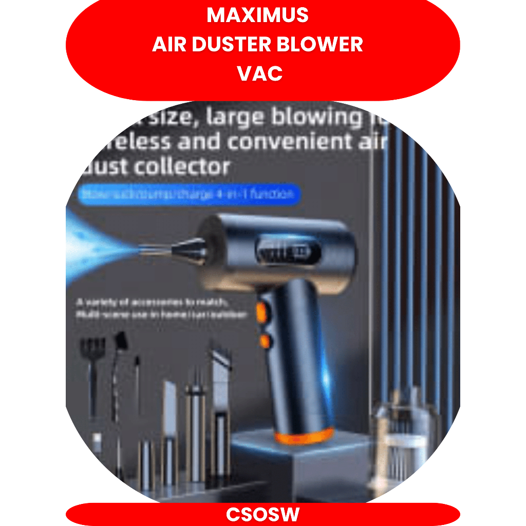 Maximus Air Duster Blower VAC - Alat Pembersih Vakum Nirkabel