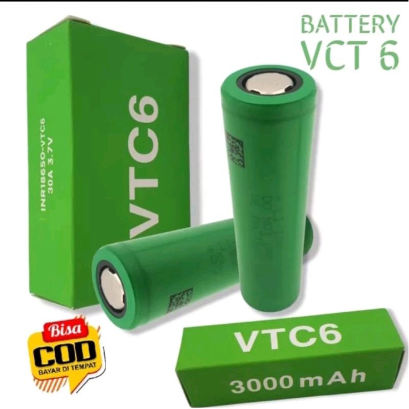 COD_Batre vtc6 imr 18650 satu pak isi 2 batre soni vtc6_Termurah