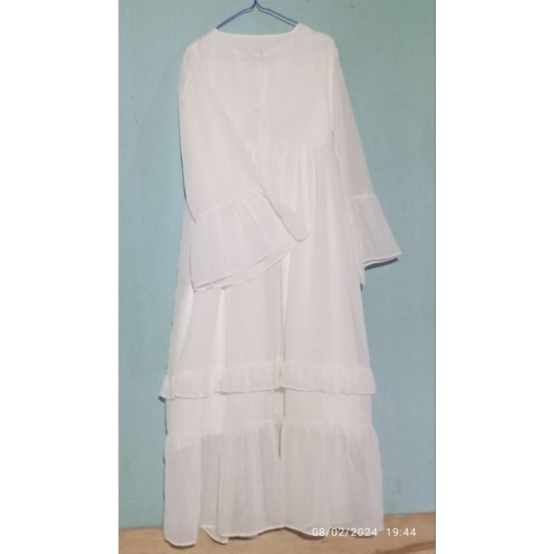 *UMNA_HAMASAH* Dress Ceruty babydoll premium rempel White